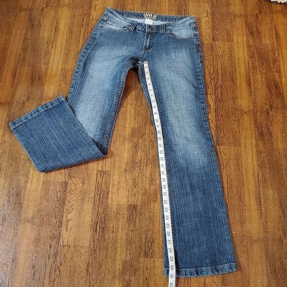 Zana Di Juniors Sz 11 Distressed Boot Cut Denim Blue Jeans - Picture 8 of 10